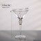Premium Clear Stem Crystal Martini Glasses with Rim and Diamond-like Rhinestones, Elegant 10oz Glassware Set for Cosmopolitan, Vodka, Gin and Other Cocktails, Fancy Manhattan Drinkware